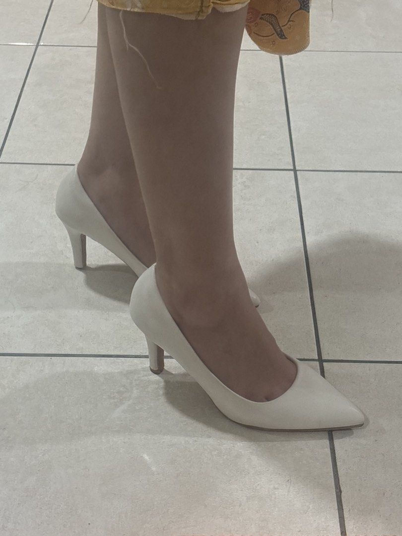Offwhite Heels (Category: Heels) located in Kuala Lumpur. Submitted by nrfzln___ (Listing ID 1449050912, Image 3). Description: MyBallerine Offwhite Heels - suitable for wedding or any events. - size 37, heels 3 inch - Reason for selling: Wardrobe clear-out!.