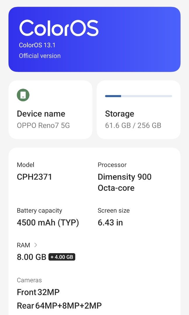 Oppo Reno 7 5g (with issue) (Category: OPPO) located in Manila. Submitted by len_15 (Listing ID 1448948811, Image 1). Description: oppo Reno7 5g (256GB) may issue nasa picture pero di naman nakaka apekto sa performance tapos natanggal button ng up & down yan ang issue. manila meet up personal used ko sya i have new cp na.