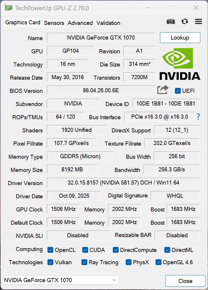 Palit 1070 dual506958447295877121