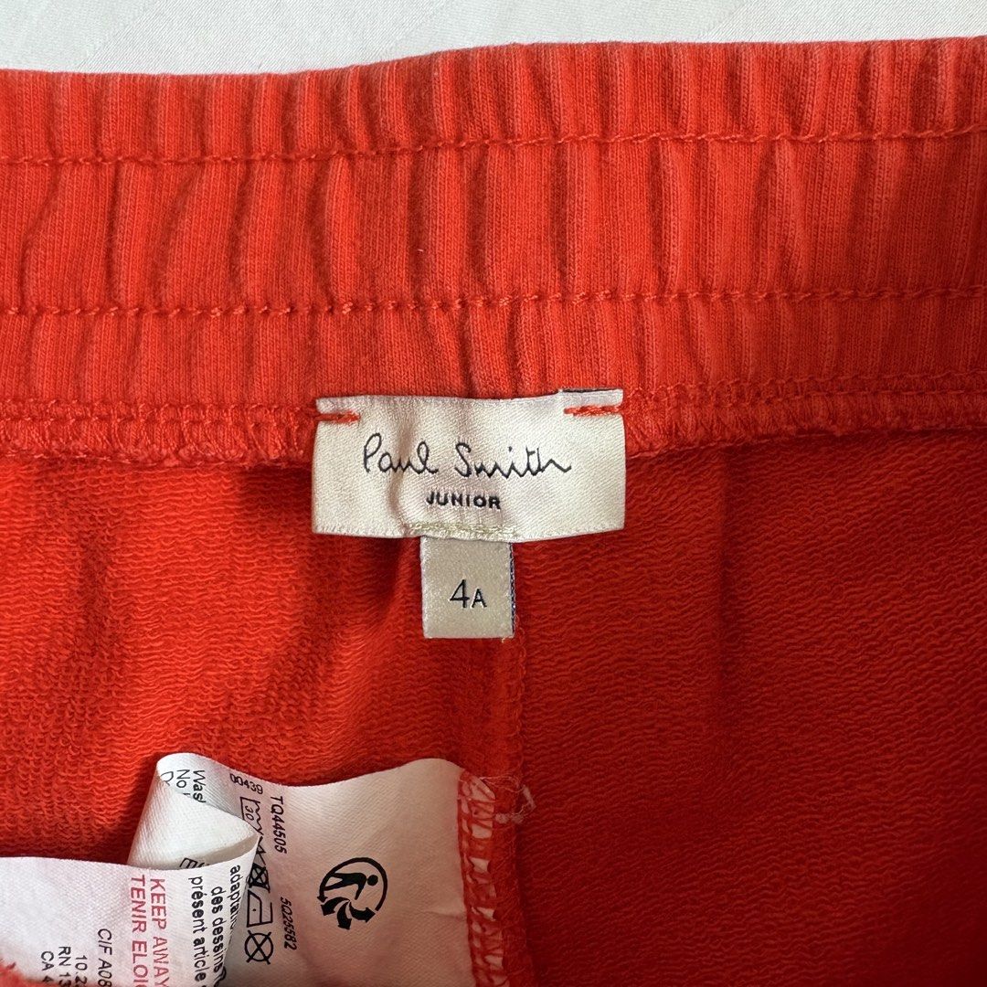 Paul Smith Junior Orange Shorts with Stripes (Category: Babies & Kids Fashion) located in Nabua. Submitted by fourpreloved_ (Listing ID 1448896520, Image 2). Description: 4T size Best fits to 2 year oldso.