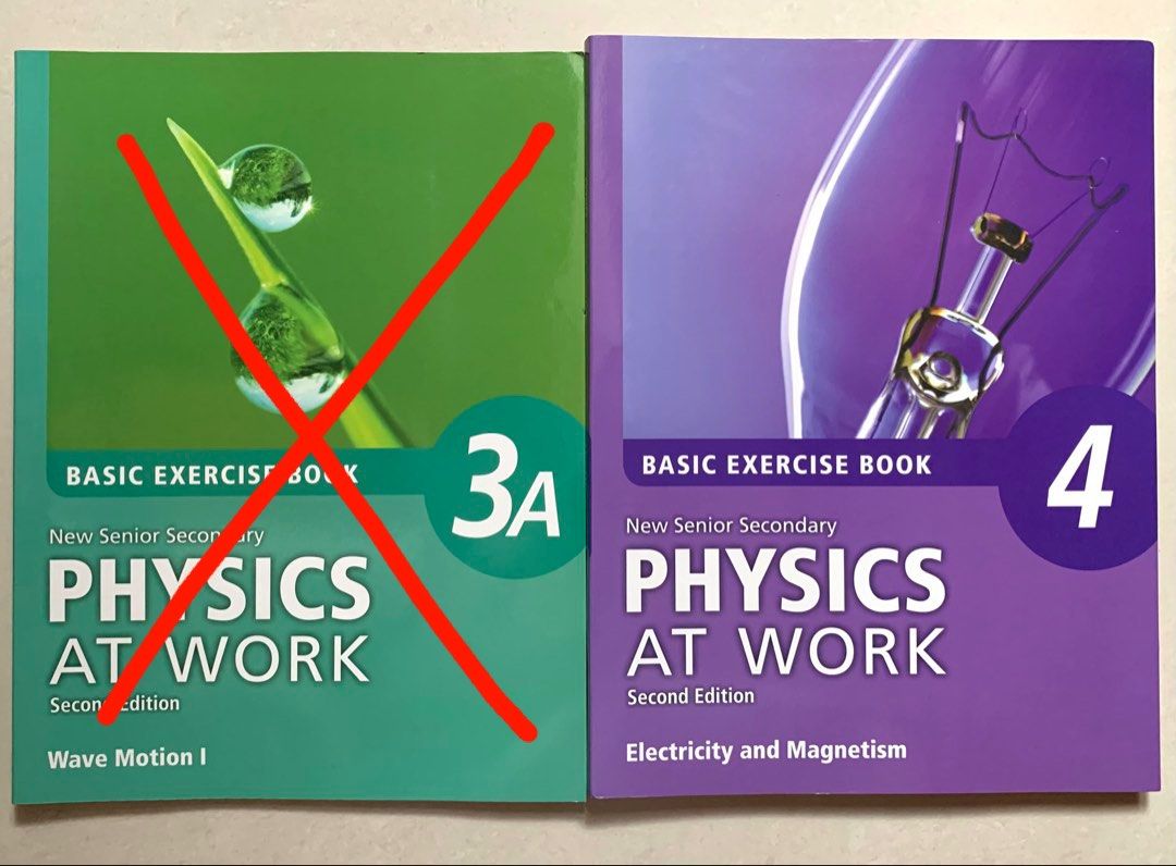 Physics Basic Exercise Book 4 (2nd Edition) （分類：教科書）位於 Hong Kong。 由 ling.__ 提交（商品編號 1446124507，圖片 1）。簡介： Oxford NSS Physics at Work Basic Exercise Book (2nd Edition) 兩本都有solution booklet Bk 4 做咗chapter 1 鉛筆字已經擦咗 每本$25。