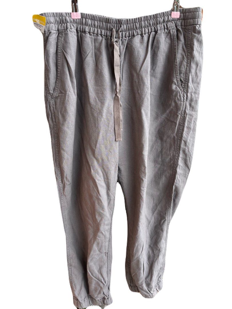 POINT SUR Grey Linen Blend Jogger Pants Size 8 (Category: Other Bottoms) located in La Trinidad. Submitted by whatnotcollections (Listing ID 1449049480, Image 2). Description: - Brand: POINT SUR - Color: Grey - Material: Linen blend - Features: Elastic waistband with drawstring, front and back pockets, cuffed ankles - Style: Casual wear Measurement in inches when laid flat: W: 16.5” L: 35.5” Slightly negotiable for sure buyers, no lowball please.