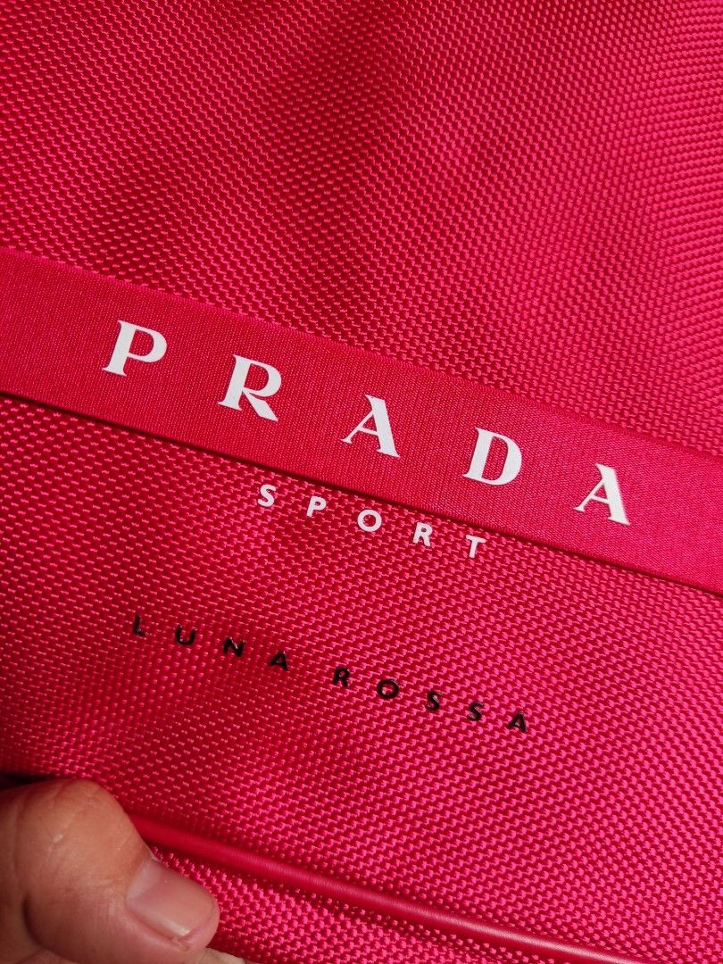 Prada Travel Bag Red Tab hand carry (Category: Luxury Bags & Wallets) located in Quezon City. Submitted by thrifting-dnx095 (Listing ID 1448979420, Image 2). Description: authentic legit ✅ Excellent Condition ✅ Novaliches Quezon City 📍 📩.