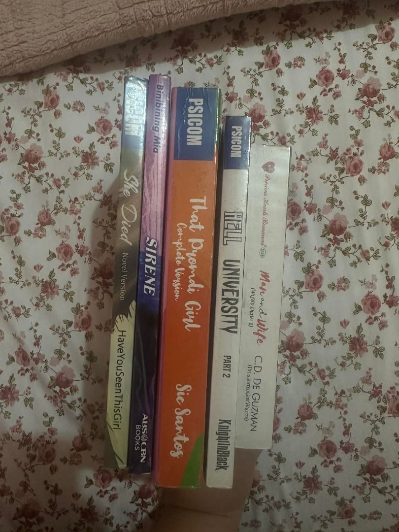Preloved Wattpad Books (Category: Storybooks) located in Batangas. Submitted by chin_14 (Listing ID 1449047627, Image 1). Description: 📚 Preloved Wattpad Books for Sale! Looking for affordable reads? Grab these preloved Wattpad books in good condition! Perfect for collectors and Wattpad fans. 💕 Available Titles: • Man and Wife – ₱189 • Hell University Part 2 – ₱100 • That Promdi Girl – ₱175 • Sirene – ₱100 • She Died – ₱150 ✨ Take all for only 