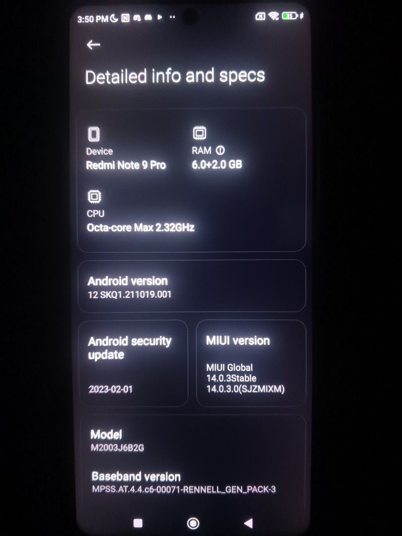 Redmi Note 9 pro (Category: Samsung) located in Mandaluyong City. Submitted by love.riel (Listing ID 1448982987, Image 2). Description: - Redmi Note 9 Pro - Reliable performance - with minimal scratch at the back - newly applied tempered glass with scratches due to storing - volume down button not working - fingerprint sensor not working - new battery - can nego price.