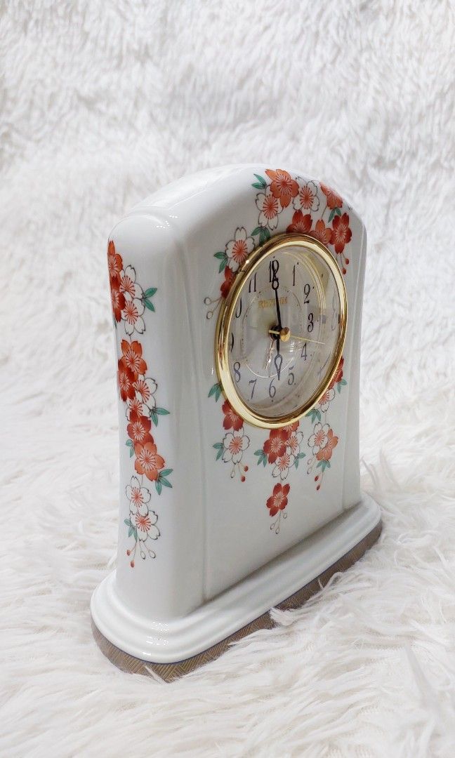 Rhythm Japanese Floral Table Clock (Category: Clocks) located in Binan City. Submitted by sakuratreasuresph (Listing ID 1449045414, Image 3). Description: 🌸 A Touch of Japanese Charm for Your Home! 🕰️ Add warmth and beauty to your space with this Rhythm Japanese Floral Table Clock. Featuring a delicate cherry blossom-inspired design, this charming timepiece blends functionality with timeless Japanese craftsmanship. ✨ Why you'll love it: 🌸 Beau