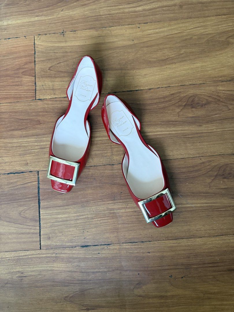 Roger Vivier red patent flats (Category: Sneakers & Footwear) located in Quezon City. Submitted by kimdelano (Listing ID 1448971824, Image 1). Description: Size 38 Brand new.