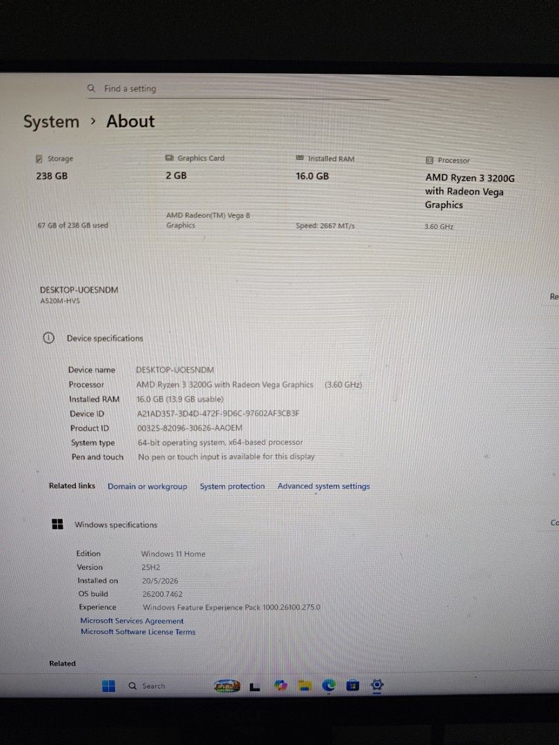 Ryzen 5 3200g desktop PC computer AMD CPU vega 8506606965899939846