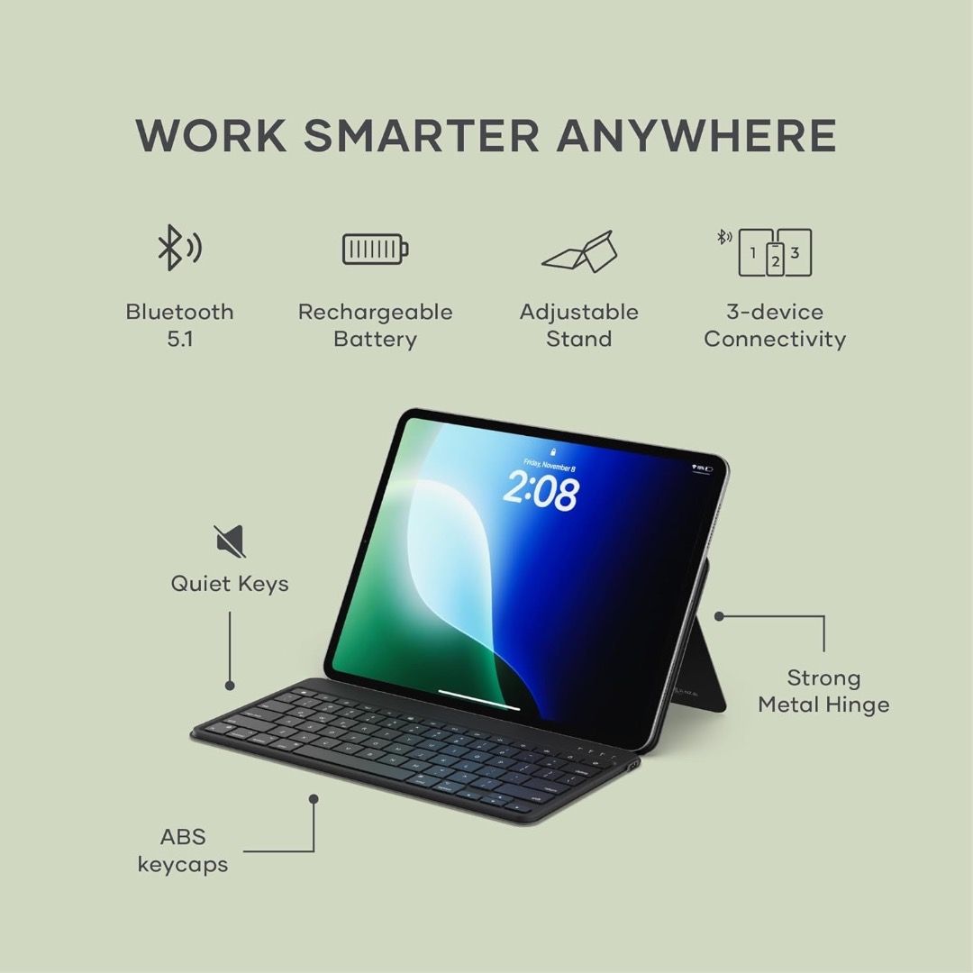 Satechi OntheGo Bluetooth Keyboard with Adjustable Stand506185267722987521