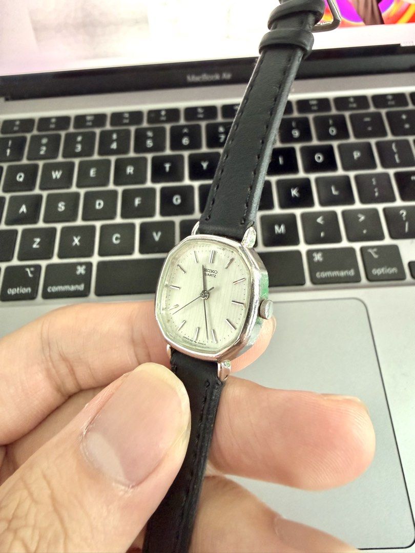 Seiko Octagon Textured Dial Vintage Watch (Category: Women's Watches) located in Quezon City. Submitted by jmartph (Listing ID 1448924328, Image 3). Description: Seiko Octagon Textured Dial Vintage Watch Price: ₱2,200 Reference number: 1421-5420 (Around 1980-1990’s Vintage Watch) ✅ Roman Marker Dial ✅ Aftermarket leather strap ✅ Quartz Condition: 9/10 Slight aging on the sides but overall great condition for a 30-40 year old piece .
