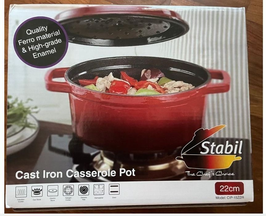 Stabil Cast Iron Casserole Pot 22cm