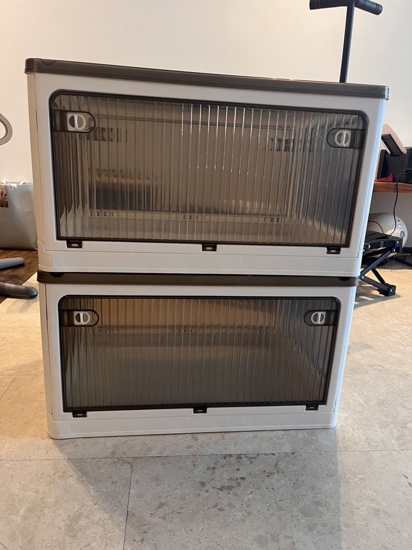 Stackable Storage Boxes with Doors (Set of 2)506512133063321603