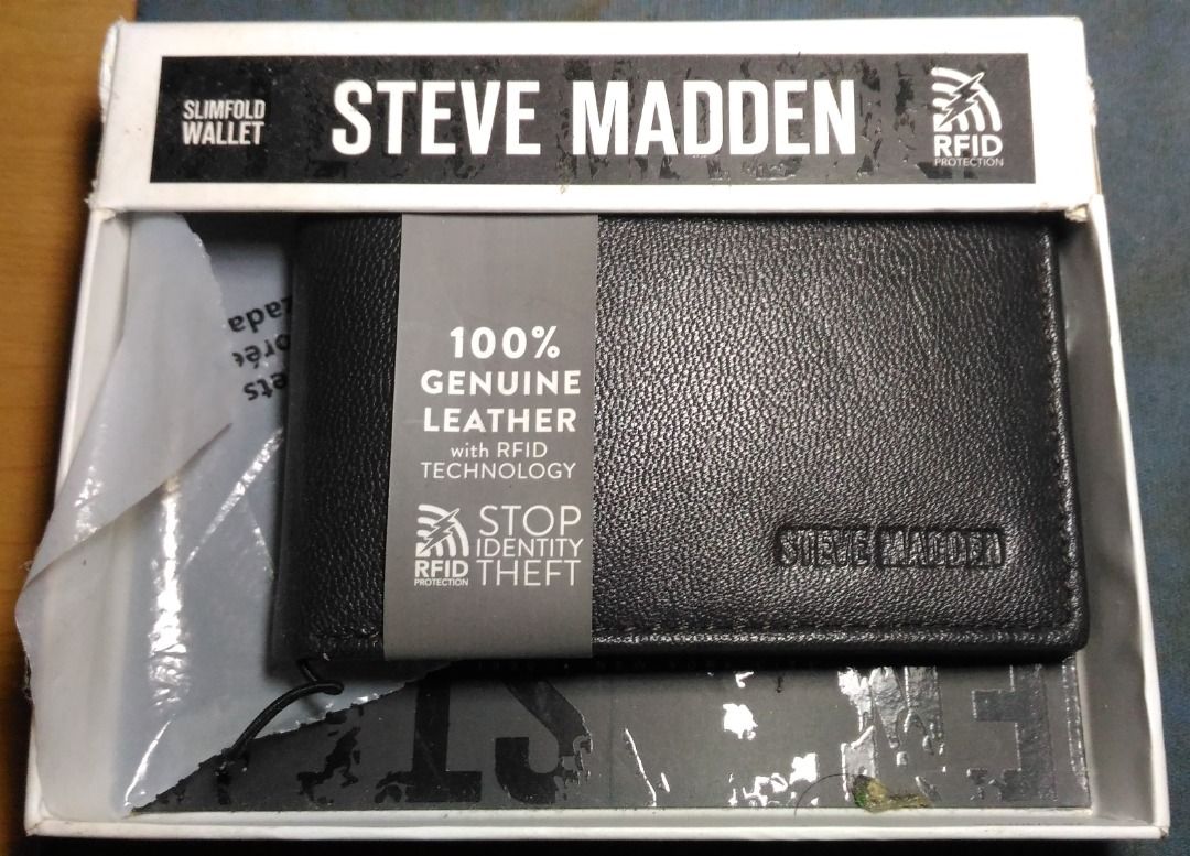 Steve Madden Genuine Leather Men's Wallet (Category: Wallets & Card Holders) located in Bacolod City. Submitted by thespawn (Listing ID 1449084013, Image 2). Description: Never been used. With RFID Technology..