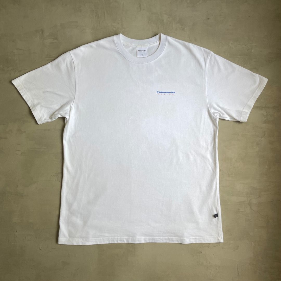 Thisisneverthat Design White Shirt (Category: Tshirts & Polo Shirts ) located in Pasig City. Submitted by precycled_ (Listing ID 1448955980, Image 1). Description: Code : Thisisneverthat Design White Shirt Size : M - 29 inches L x 21 inches W Condition : 9.5/10 Price : 459 php Issue : None . . . ‼️BUY AT YOUR OWN RISK ❗Payment First Basis 📌Be 100% SURE before submitting the form 📌1 DAY Reservation ONLY! ❌No Pick-up / No Meet up ❌No RETURN / EXC