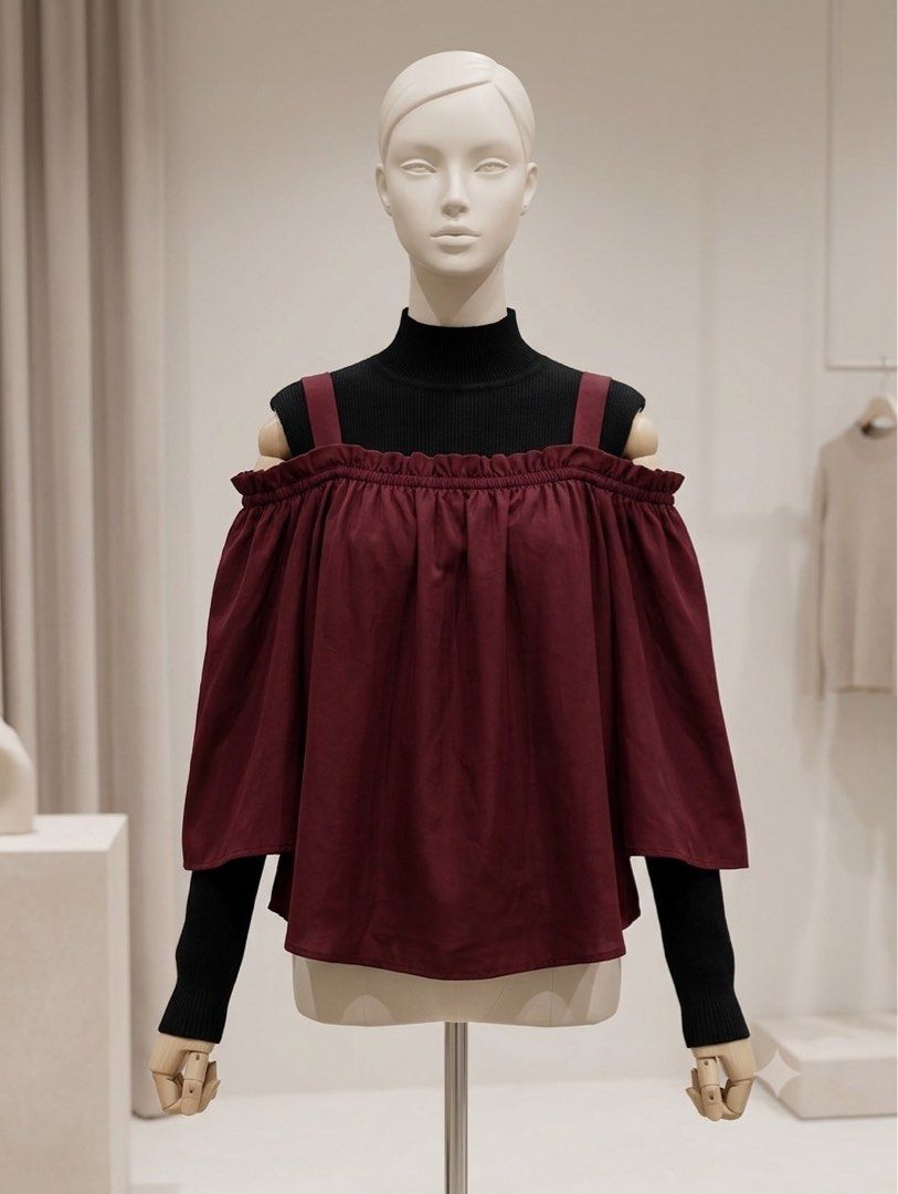 Top blouse (Category: Other Tops) located in Seri Manjung. Submitted by nurazaaa (Listing ID 1448957879, Image 2). Description: Can fit XXS - S Tak pernah pakai Tiada stain/koyak Material baldu .