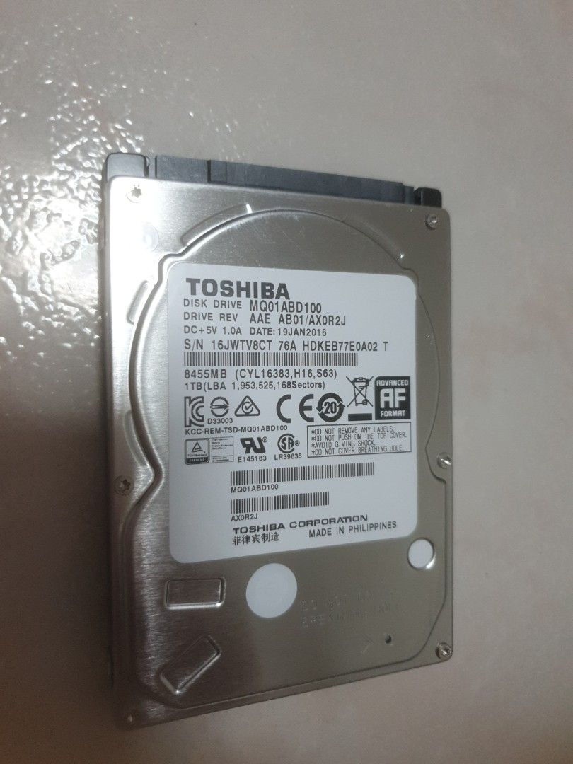 Toshiba MQ01ABD100 1TB HDD