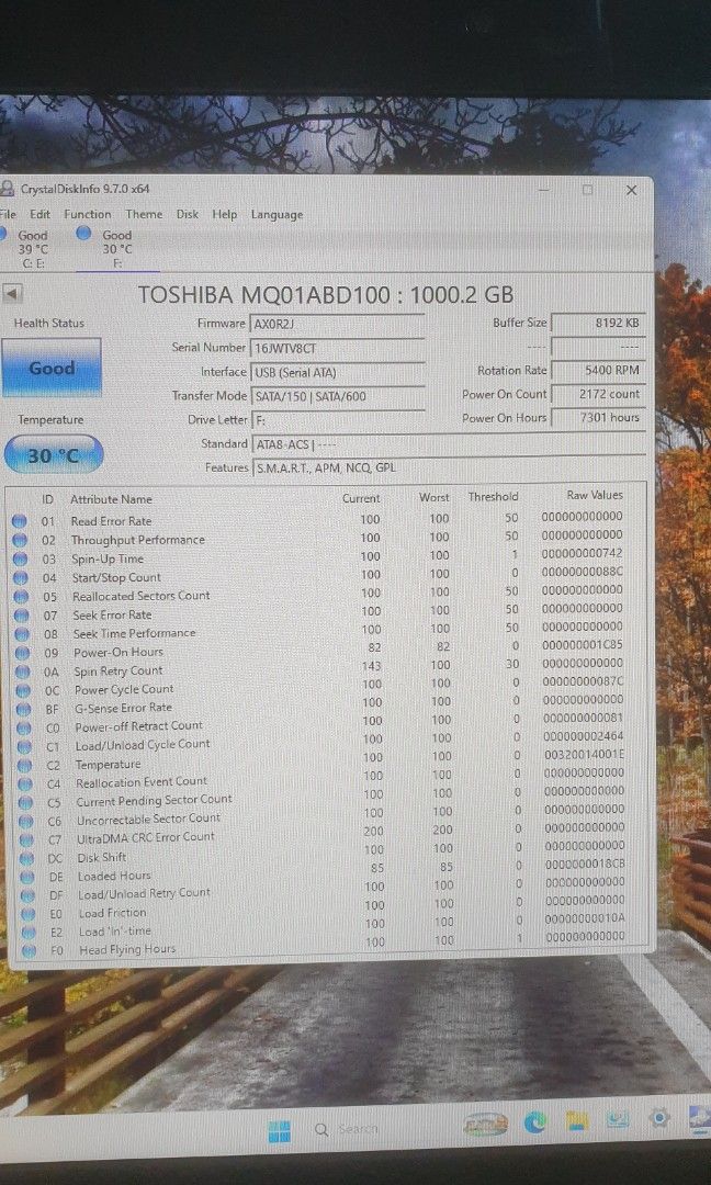 Toshiba MQ01ABD100 1TB HDD506623664304967682