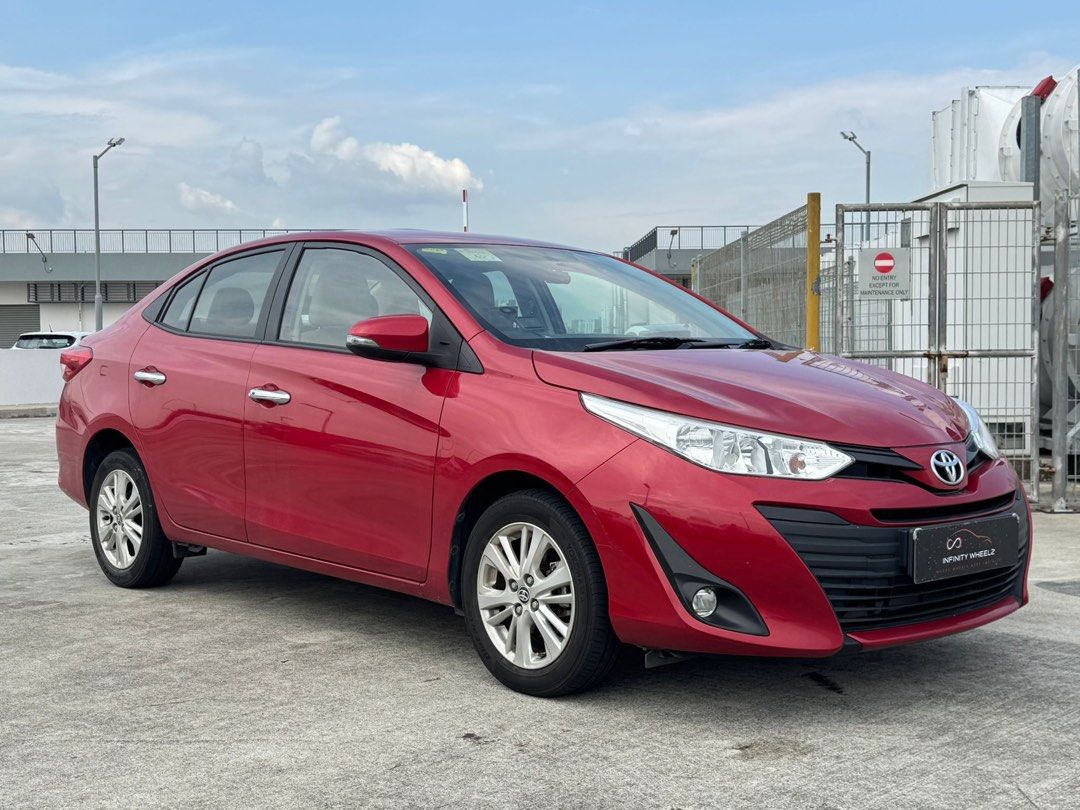 Toyota Vios 1.5 E (A) (Category: Used Cars) located in Singapore. Submitted by infinitywheelz (Listing ID 1448987253, Image 3). Description: Reliable 1.5L dual VVT-I engine, 7 speed CVT automatic with sequential shiftmatic, airbags, ABS, traction control, keyless entry/start. Original infotainment system, electric folding side mirrors, sport rims, leather upholstery, knockdown rear seats. Agent maintained unit! Warranty for engine and gearbox til