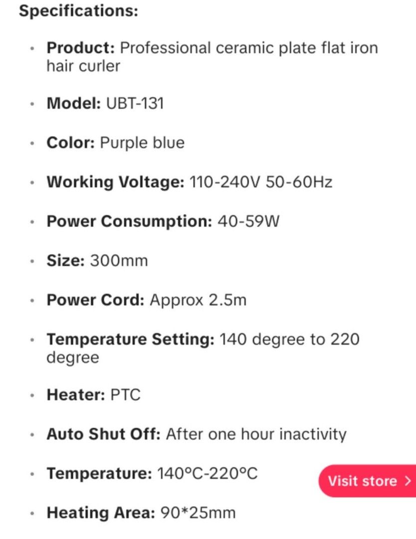 ubeator ceramic electric hair curler (Category: Hair) located in Iba. Submitted by decluttermzs (Listing ID 1449036132, Image 3). Description: - used once - no issue rfs: time consuming for me.
