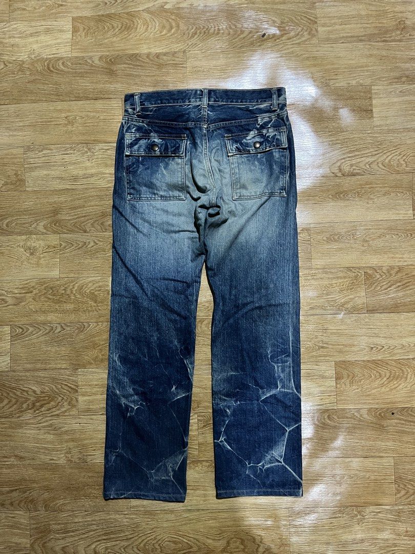 Union made - eternal bitchu kurashiki (Category: Jeans) located in Zamboanga. Submitted by alterramz08 (Listing ID 1449085792, Image 2). Description: Eternal Union Made Size 32 Length 39 Hem 12 Leg Opening 8 Excellent Condition Price ; 1,500 ! These appear to be vintage Eternal brand Japanese denim jeans with a distinctive light-wash and straight-leg cut. These appear to be vintage Eternal brand Japanese denim jeans with a distinctive light-wash 