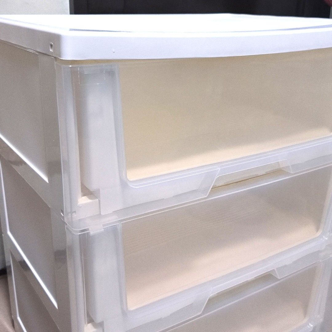 Uratex Store-It Drawer 3-Layer Plastic Organizer Cabinet Preloved (Category: Storage Boxes & Baskets) located in Makati City. Submitted by playasyougrow (Listing ID 1448997074, Image 2). Description: ​✨ Uratex Quality: Made by Uratex Monoblock—known for heavy-duty, durable, and sag-resistant plastic. ​👁️ Visual Convenience: Translucent front panels for easy viewing of clothes, toys, or supplies. ​🧺 Generous Space: 3 deep, smooth-gliding tiers t