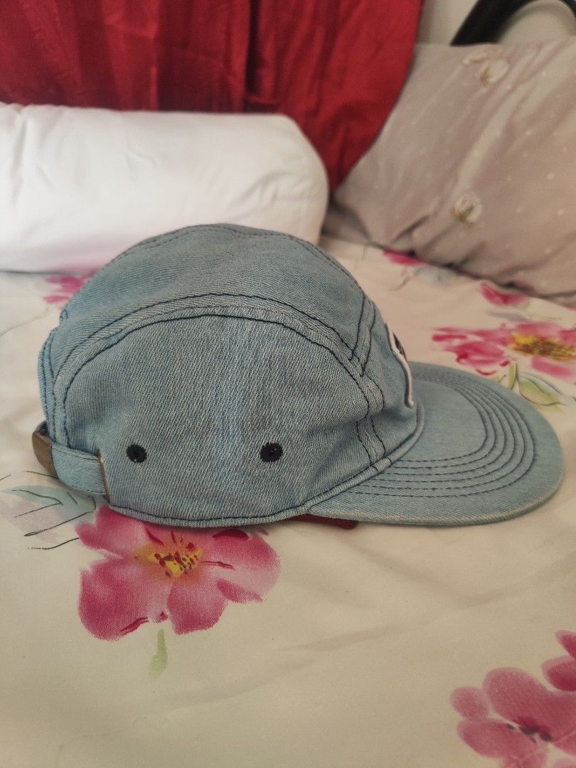 Urband Vintage Light Blue Denim 5-Panel Cap (Category: Caps & Hats) located in San Fernando. Submitted by peclutters (Listing ID 1448927290, Image 3). Description: FIXED PRICE -few stains(not sure if removable) -tags still on - Adjustable strap at the back for a custom fit - Simple and classic design - Ideal for everyday casual wear(website photos on the last slide).