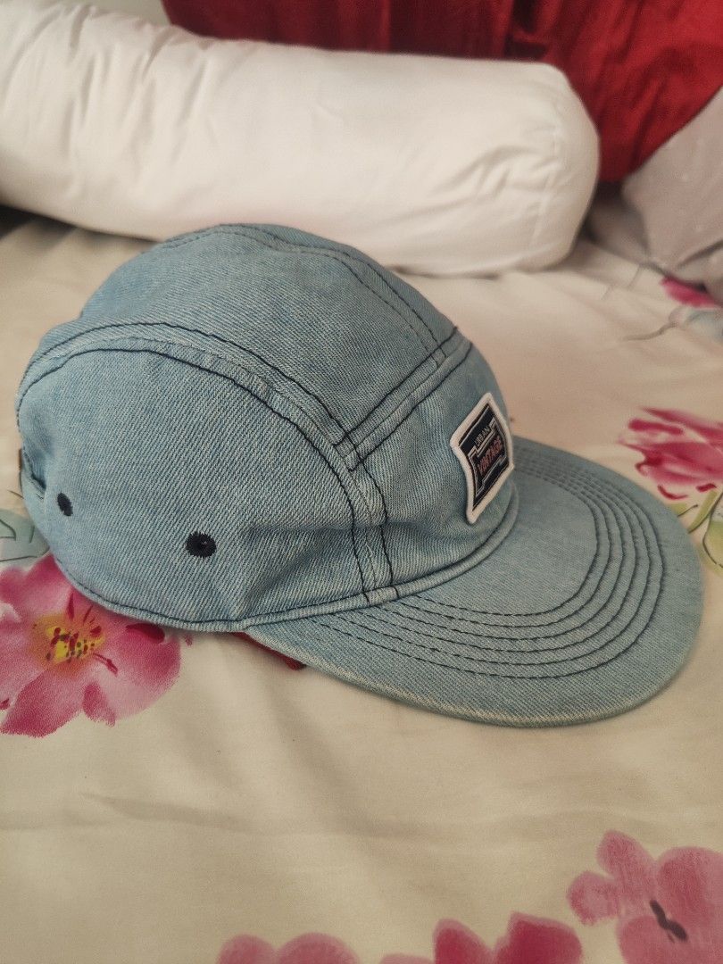 Urband Vintage Light Blue Denim 5-Panel Cap (Category: Caps & Hats) located in San Fernando. Submitted by peclutters (Listing ID 1448927290, Image 2). Description: FIXED PRICE -few stains(not sure if removable) -tags still on - Adjustable strap at the back for a custom fit - Simple and classic design - Ideal for everyday casual wear(website photos on the last slide).
