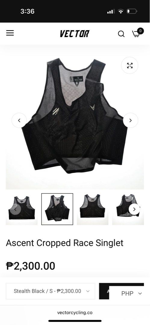 Vector Multisport Ascent Cropped Singlet (Category: Activewear) located in Muntinlupa City. Submitted by kdloading (Listing ID 1448976150, Image 3). Description: Used once on Race Day RFS Change of Mind No issues! Good as new!.