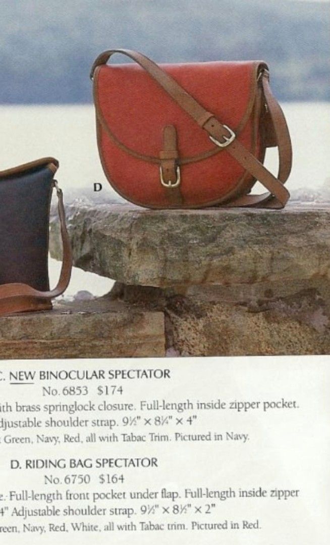 VINTAGE COACH Spectator Riding Bag (Replaced Strap) (Category: Cross-body Bags) located in San Jose. Submitted by nnayramsfinds (Listing ID 1449005482, Image 3). Description: -no hang tags -no orig strap, replaced with leather shoulder(red) and crossbody (brown) straps -see photos for condition -Bag is pre 1994 - Free shipping.