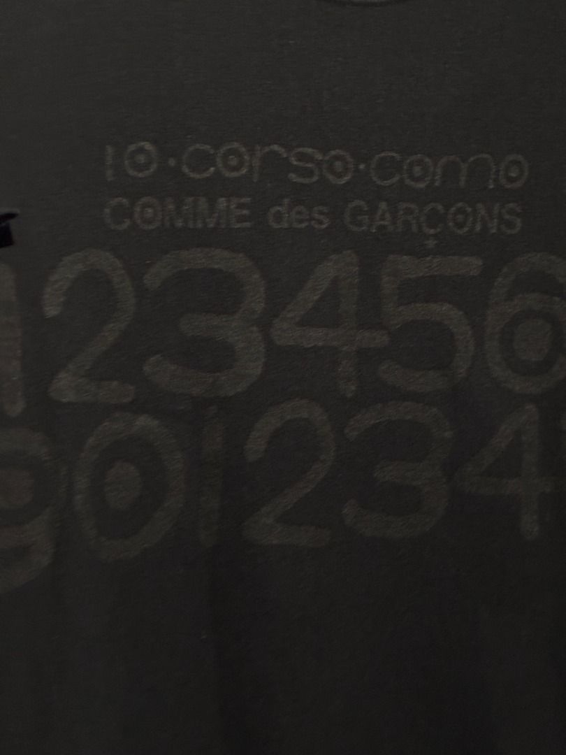 Vintage Comme des Garcons 10 Corso Como Tee AD 2003 (Category: Luxury Apparel) located in Santo Tomas. Submitted by tamins.thrifts (Listing ID 1449079476, Image 3). Description: Condition: 9/10 Color Rate: 9/10 Dimensions: 17 x 22.5 Issue/s: .