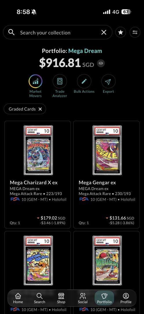 WTB MEGA DREAM MEGA ATTACK SEQUENTIAL (Category: Graded Cards) located in Singapore. Submitted by drumfreakr (Listing ID 1449043624, Image 1). Description: Hi there, I’m looking for the mega dream mega attack PSA 10 Sequential set. Offering $1150..