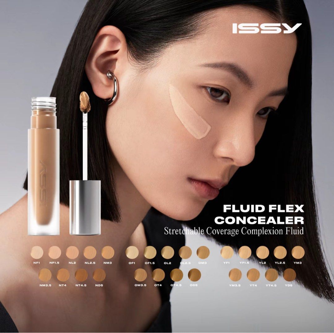 (YM3) Sealed Issy Fluid Flex Stratchable Coverage Concealer (Category: Makeup) located in Dagupan City. Submitted by kc.declutters (Listing ID 1449088249, Image 3). Description: Sealed box. RFS: shade is dark for my skin based on the live swatches. Expiration date: 04/2029 SRP is ₱499.