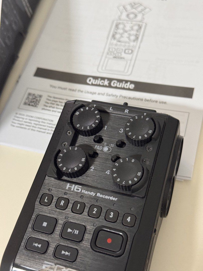 Zoom H6 audio Recorder podcast music film production Black