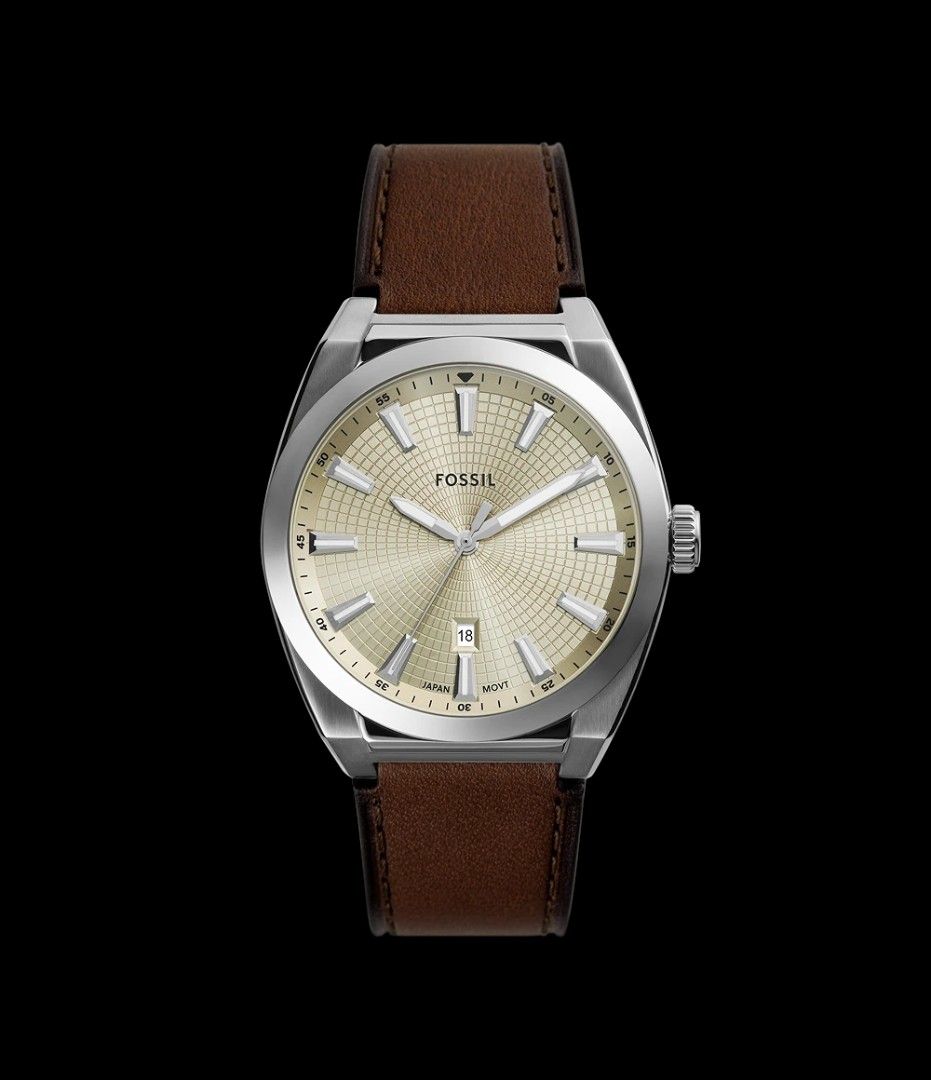 100% Original Fossil Men's Watch (Category: Men's Watches) located in Quezon City. Submitted by barbosac (Listing ID 1449306023, Image 1). Description: On hand ph 🇵🇭 F0 s s i l eggshell dial type 42mm round stainless steel case Date window leather j&t courier door to door 1-2days only ships immediately ☑️5,200php.