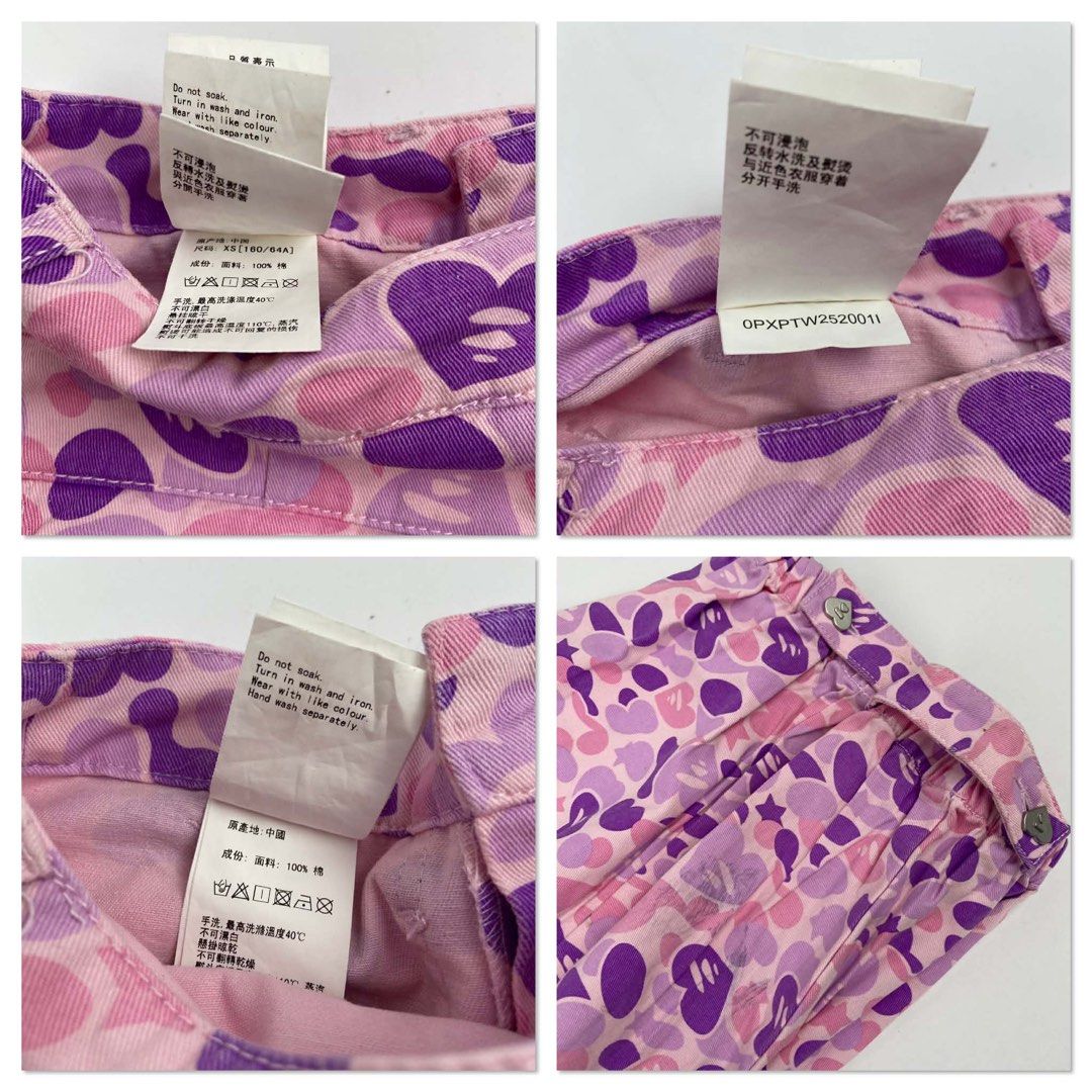 A BATHING APE (Category: Other Bottoms) located in Manila. Submitted by draftdrops (Listing ID 1449153533, Image 3). Description: Denim, signature camouflage design, button on leg opening to adjust and excellent condition Waistline :26 Length :38 .
