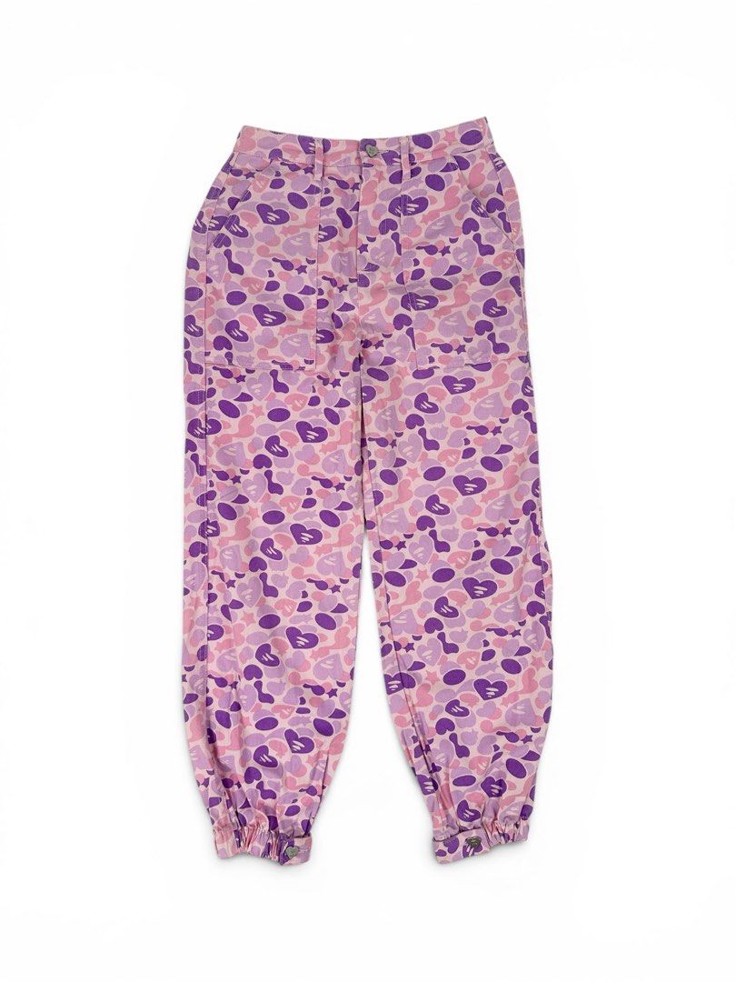 A BATHING APE (Category: Other Bottoms) located in Manila. Submitted by draftdrops (Listing ID 1449153533, Image 1). Description: Denim, signature camouflage design, button on leg opening to adjust and excellent condition Waistline :26 Length :38 .