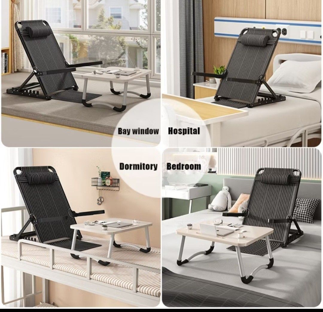 Adjustable Backrest Lounger Chair - Foldable & Portable (Category: Chairs) located in Taguig. Submitted by worthkeeping (Listing ID 1449205867, Image 2). Description: - Adjustable backrest for ultimate relaxation on bed or floor. - Features 6 gears with an adjustable angle from 40-90 degrees. - Strong and durable: Supports up to 150KG load capacity. - Made with sturdy steel pipe and comfortable Oxford cloth. - Foldable design for easy storage and