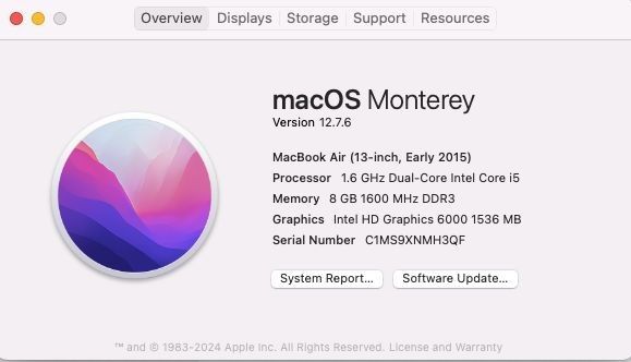 Apple MacBook Air 13-inch Early 2015