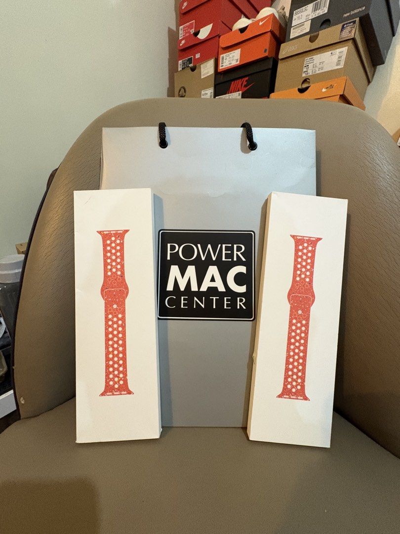 Apple Watch Nike Band - Magic Ember (Category: Wearables & Smart Watches) located in Quezon City. Submitted by helloqicks (Listing ID 1449224538, Image 1). Description: Original Apple Nike Watch Silicone Sport Band Strap - Magic Ember 🔘 ➖ 42mm S/M ➖ Compatible with Apple Watch 38mm, 40mm, 41mm, and 42mm (small case size group) ➖ 46mm M/L ➖ Compatible with Apple Watch 44mm, 45mm, 46mm, 49mm (large case group) ➖ Original, brandnew and sealed from 