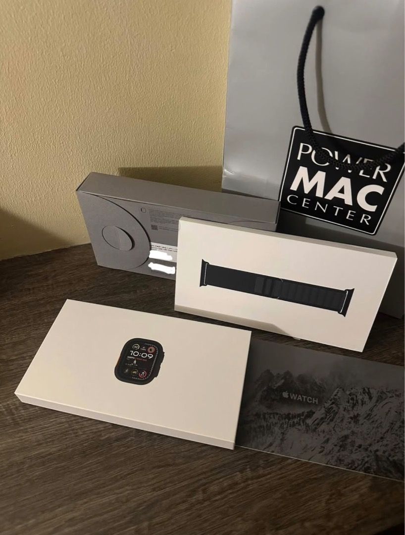 Apple Watch Ultra 2 GPS + Cellular with Alpine Loop Band (Category: Wearables & Smart Watches) located in San Juan City. Submitted by monsi.sells (Listing ID 1449165320, Image 1). Description: Sealed Apple Watch Ultra 2 GPS + Cellular - Not used. Not opened. - Black Titanium Case - Dark Green Alpine Loop - Medium size - Bought from Power Mac - Current price 54k on L@zada. Soldout sa Power Mac. - Slightly negotiable. RFS: Need funds for a laptop. 