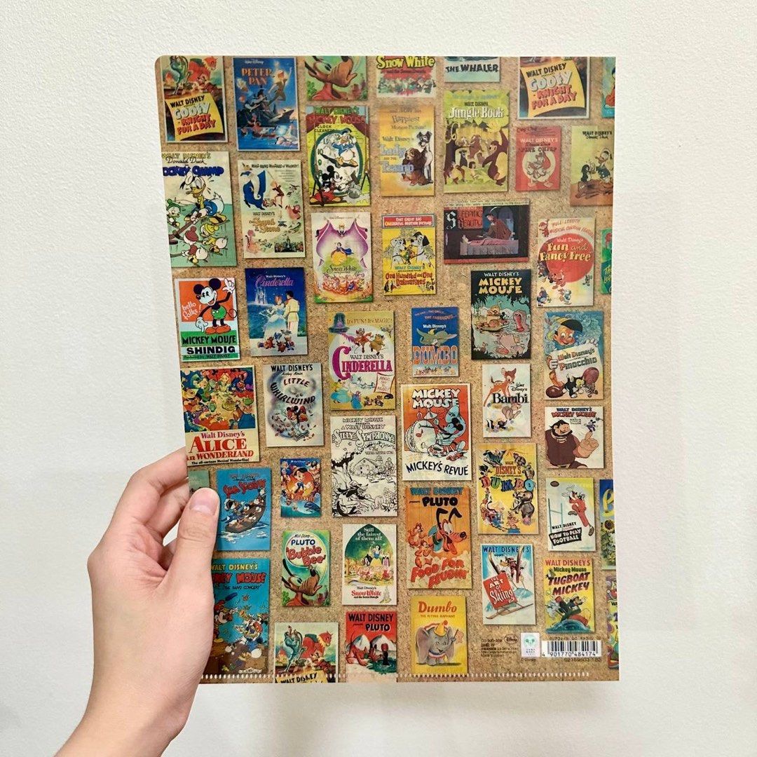 [Authentic] Disney Vintage Posters A4 Clear File Folder Classic Disney Document Organizer School Office Folder (Category: Stationery & School Supplies) located in Quezon City. Submitted by brandedusagoodies (Listing ID 1449189172, Image 2). Description: Authentic Disney Vintage Posters A4 clear file folder featuring a collage of classic Disney movie posters and vintage artwork. Perfect for organizing school papers, worksheets, documents, certific