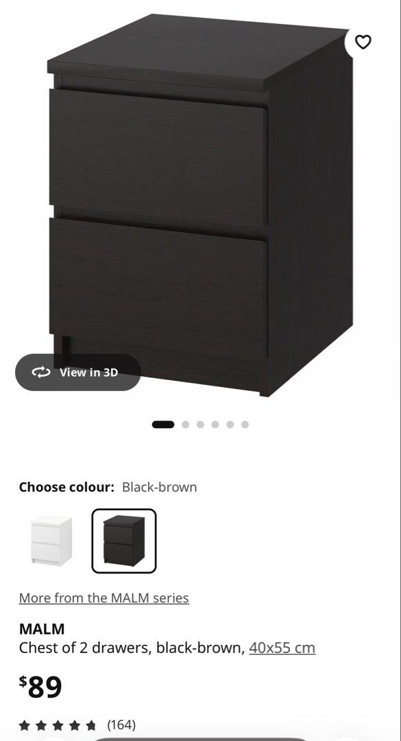 Bedside table (Category: Tables & Sets) located in Singapore. Submitted by tl.ssssss (Listing ID 1449122283, Image 2). Description: Brand new bedside table White - $30 Black brown - $45 Get both at $60 Self collection at Tampines .