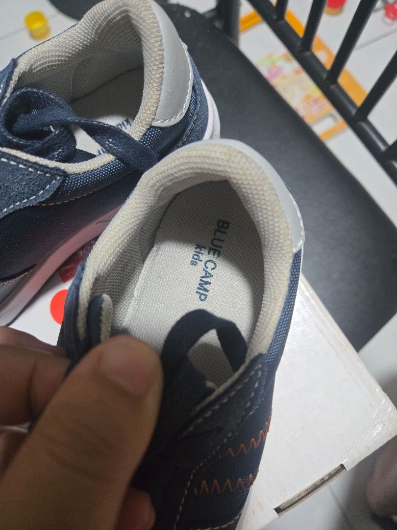 Blue camp toddler shoes (Category: Babies & Kids Fashion) located in Bacoor. Submitted by mishindeclutter (Listing ID 1449165583, Image 3). Description: no box bought at METRO mall Alabang.