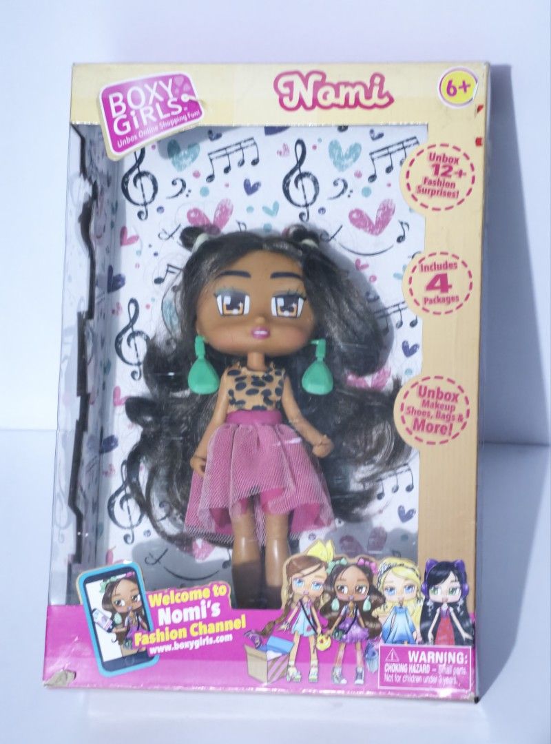 Boxy Girls Nomi (Category: Designer & Blind Box Toys) located in Pasig City. Submitted by temerity_16 (Listing ID 1449313217, Image 1). Description: Doll with original outfit and earrings Incomplete (no shoes).