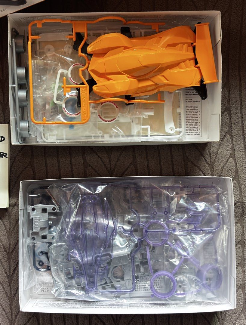 [BUNDLE] Rare Tamiya Kits (Category: Gundam & Model Kits) located in Marikina City. Submitted by jlcalfonso (Listing ID 1449232294, Image 2). Description: Rare Tamiya Kits for Sale ₱3500 (Slightly negotiable) if taking both kits. Boxes are in Good Condition. ₱2500 - Avante Mk.III Clear Violet Special (2013 release) ₱1000 - 2017 Japan Cup Trigale (built cowl) Delivery: Grab Express or Lalamove (no shipping).