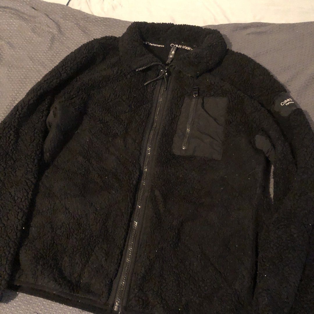 Calvin Klein Sherpa Fleece Jacket (Category: Coats, Jackets and Outerwear) located in Angeles City. Submitted by csmcgrl (Listing ID 1449140615, Image 1). Description: — Medium (W20 L23 INCH) — on hand, no rush shipping — negotiable 🧾 mop: maya 🚚 mod: direct jnt 📍loc: angeles city, pampanga .
