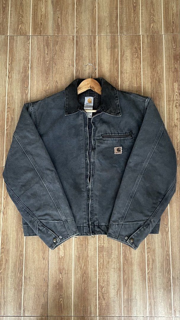 CARHARTT DETROIT JACKET PTL (Category: Coats, Jackets and Outerwear) located in Quezon City. Submitted by gian_klein21 (Listing ID 1449273814, Image 2). Description: CARHARTT DETROIT PTL '2004 SIZE LARGE W: 26 (pit to pit) L: 26 ALL DETAILS ARE POSTED INCLUDING WORN PHOTO! JUST DM ME!.