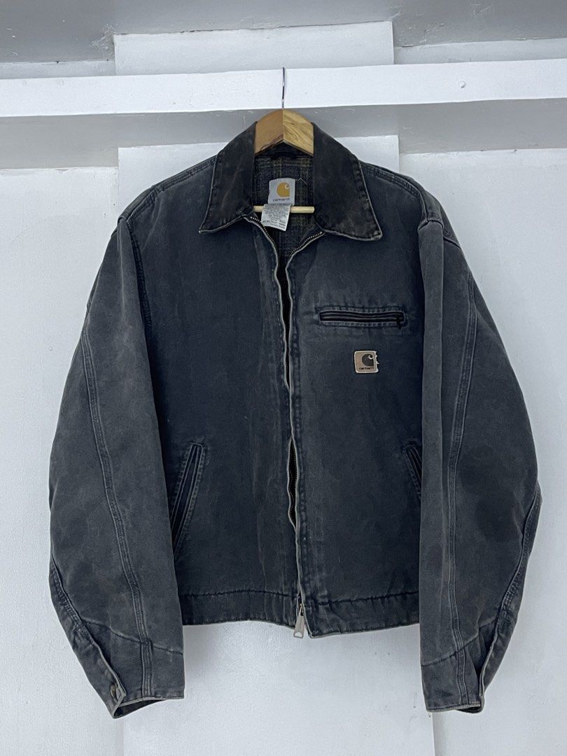 CARHARTT DETROIT JACKET PTL (Category: Coats, Jackets and Outerwear) located in Quezon City. Submitted by gian_klein21 (Listing ID 1449273814, Image 1). Description: CARHARTT DETROIT PTL '2004 SIZE LARGE W: 26 (pit to pit) L: 26 ALL DETAILS ARE POSTED INCLUDING WORN PHOTO! JUST DM ME!.