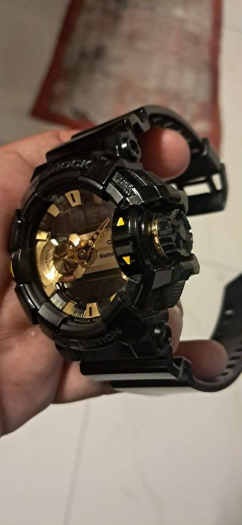 Casio G-Shock G-Mix Black Gold Watch (Category: Men's Watches) located in Muntinlupa City. Submitted by jennishelj53649 (Listing ID 1449149186, Image 2). Description: - Authentic Black and Gold Casio G-Shock G-Mix watch - Features both digital and analog time display - Built with G-Shock's signature shock protection - Band clearly shows 'G'MIX' branding - Fully functional and in great working condition - Selling as I have received a new watch.