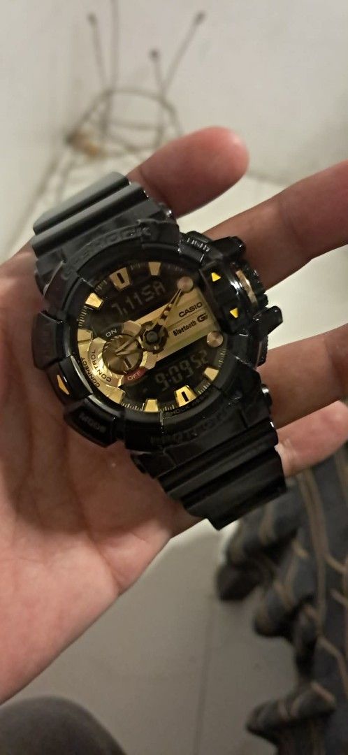 Casio G-Shock G-Mix Black Gold Watch (Category: Men's Watches) located in Muntinlupa City. Submitted by jennishelj53649 (Listing ID 1449149186, Image 1). Description: - Authentic Black and Gold Casio G-Shock G-Mix watch - Features both digital and analog time display - Built with G-Shock's signature shock protection - Band clearly shows 'G'MIX' branding - Fully functional and in great working condition - Selling as I have received a new watch.